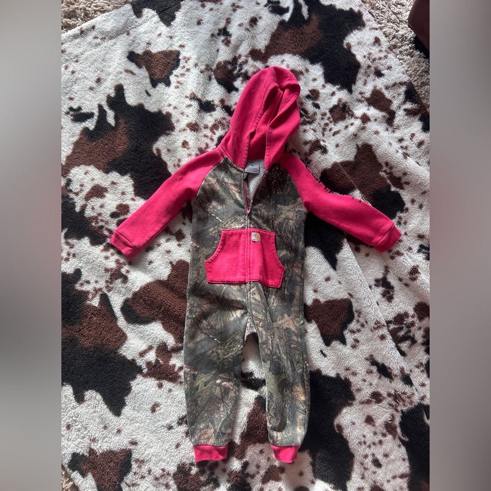Camo and Pink Hooded Carhartt